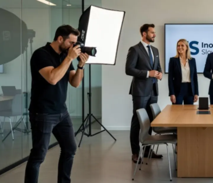 Profesionálne fotografovanie slovenských podnikateľov v modernom firemnom priestore